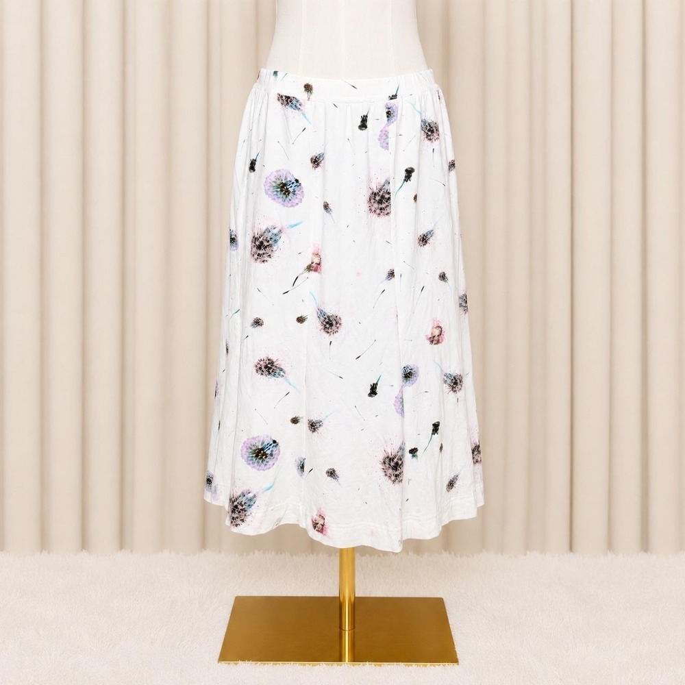 Vintage Y2K Dandelion Print Midi Skirt 🌾